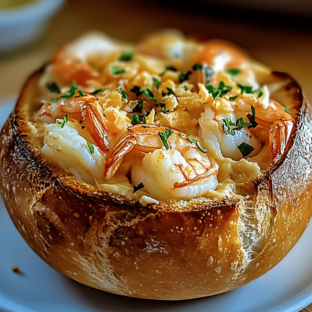 Stuffed Seafood Bread Bowl