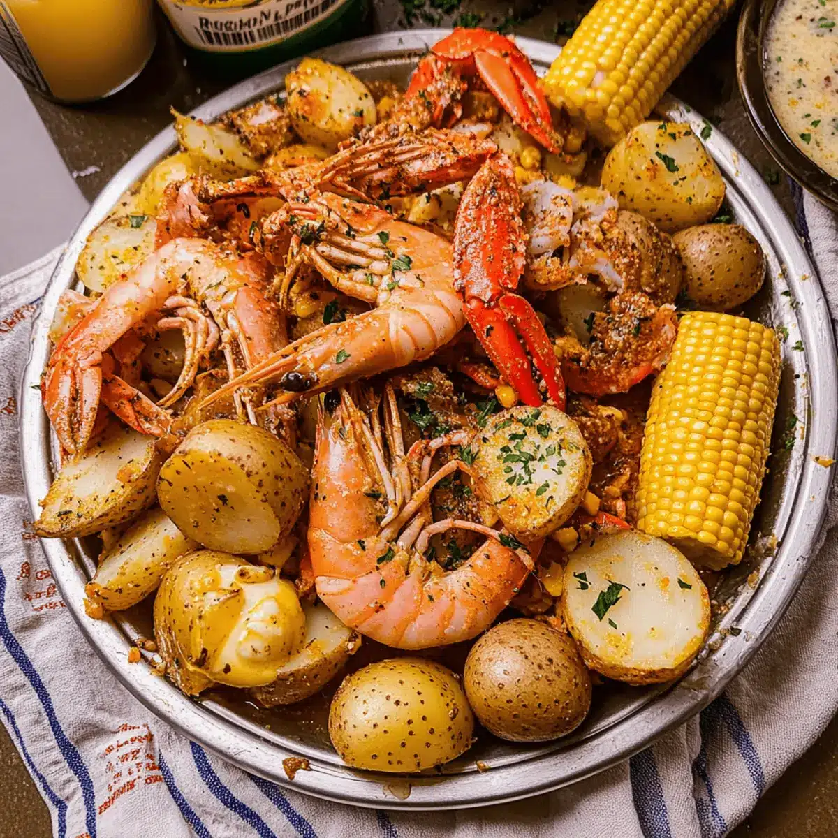 Cajun Seafood Boil with Garlic Butter Sauce