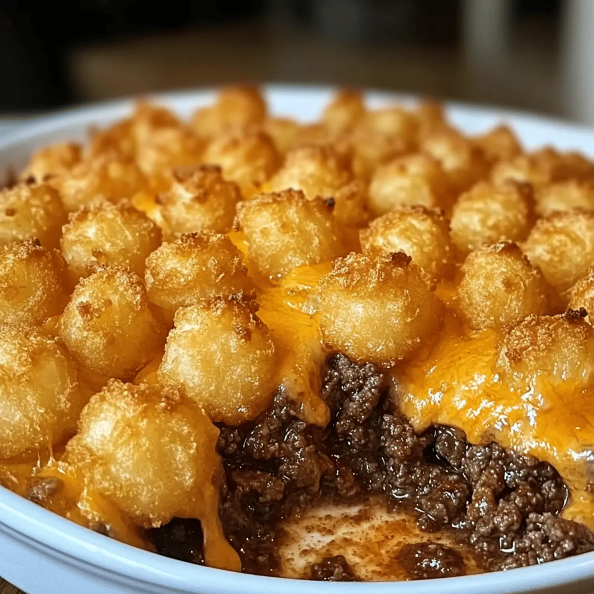 Tater Tot Casserole with Ground Beef