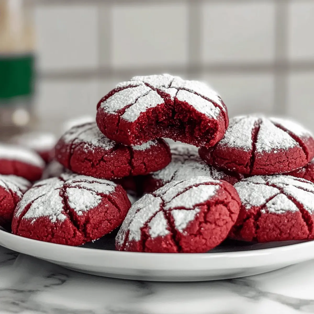 Red Velvet Crinkle Cookie