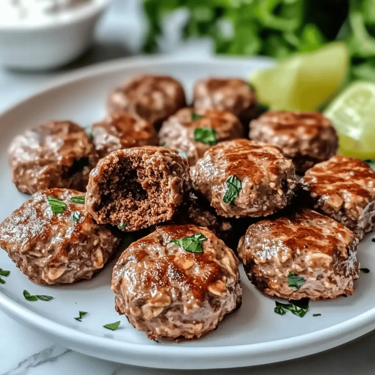Greek Turkey Meatballs with Tzatziki