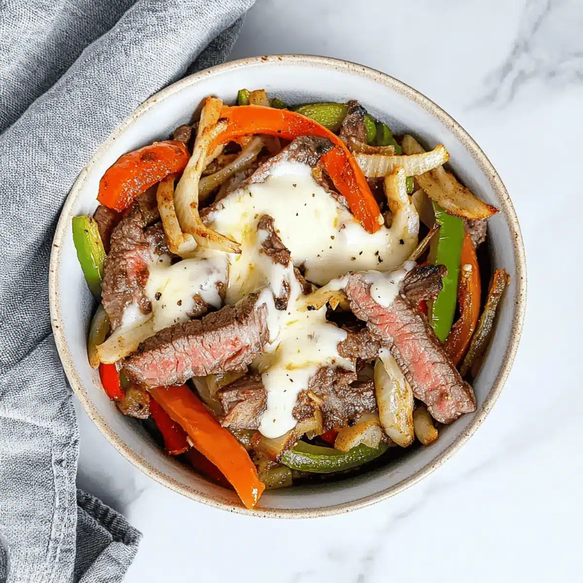 Philly Cheesesteak Bowls