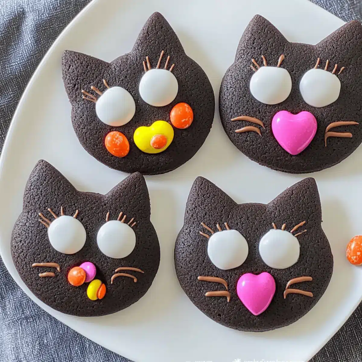Candy filled Black Cat Cookies