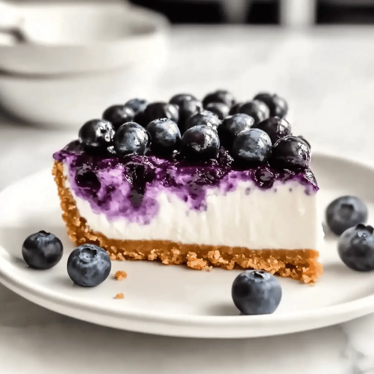 Luscious No Bake Blueberry Cheesecake