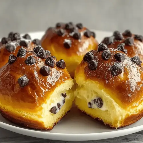 Chocolate Chip Vanilla Custard Brioches