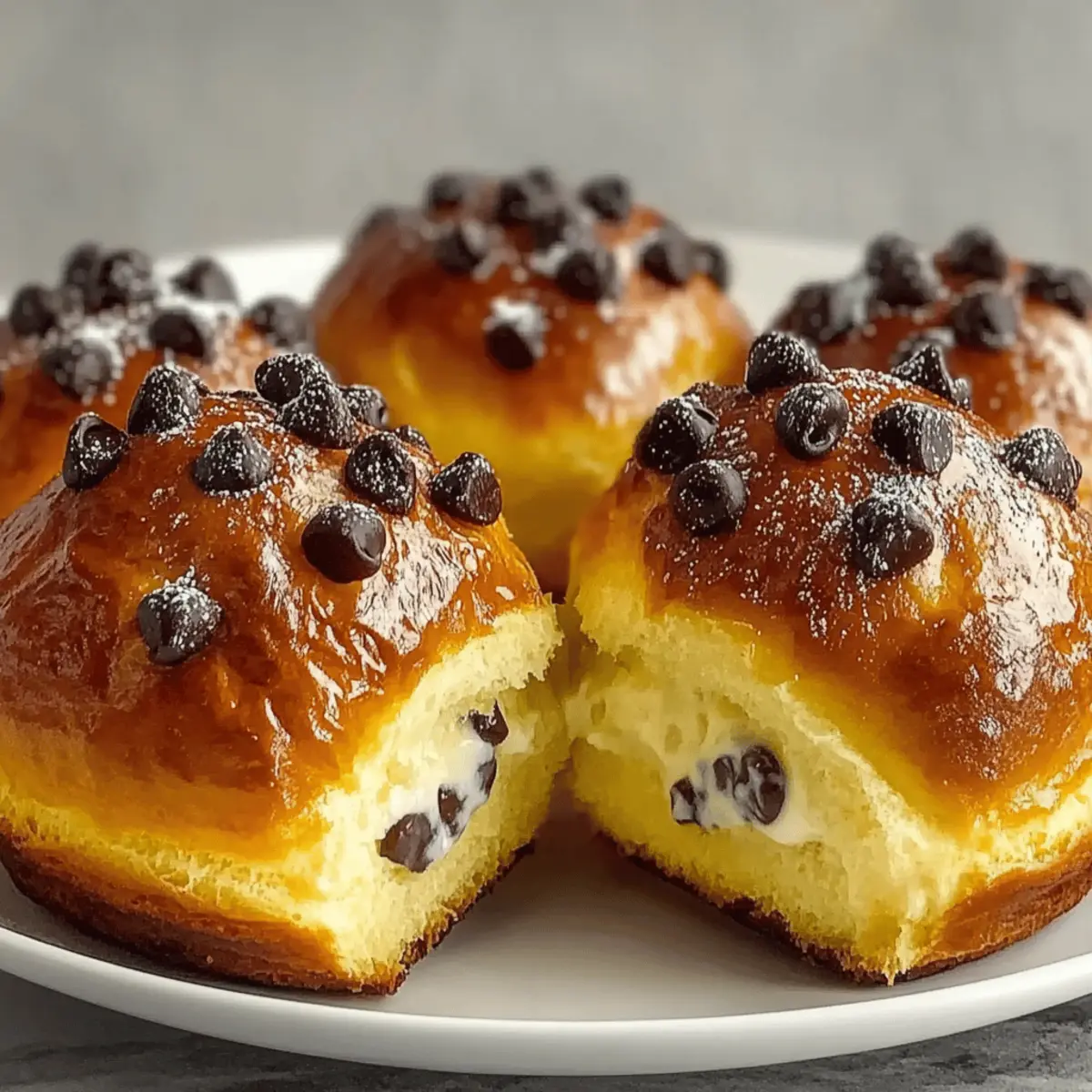 Chocolate Chip Vanilla Custard Brioches