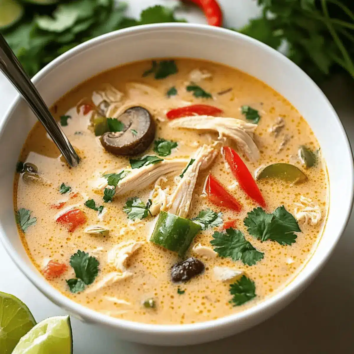 Crockpot Thai Coconut Chicken Soup
