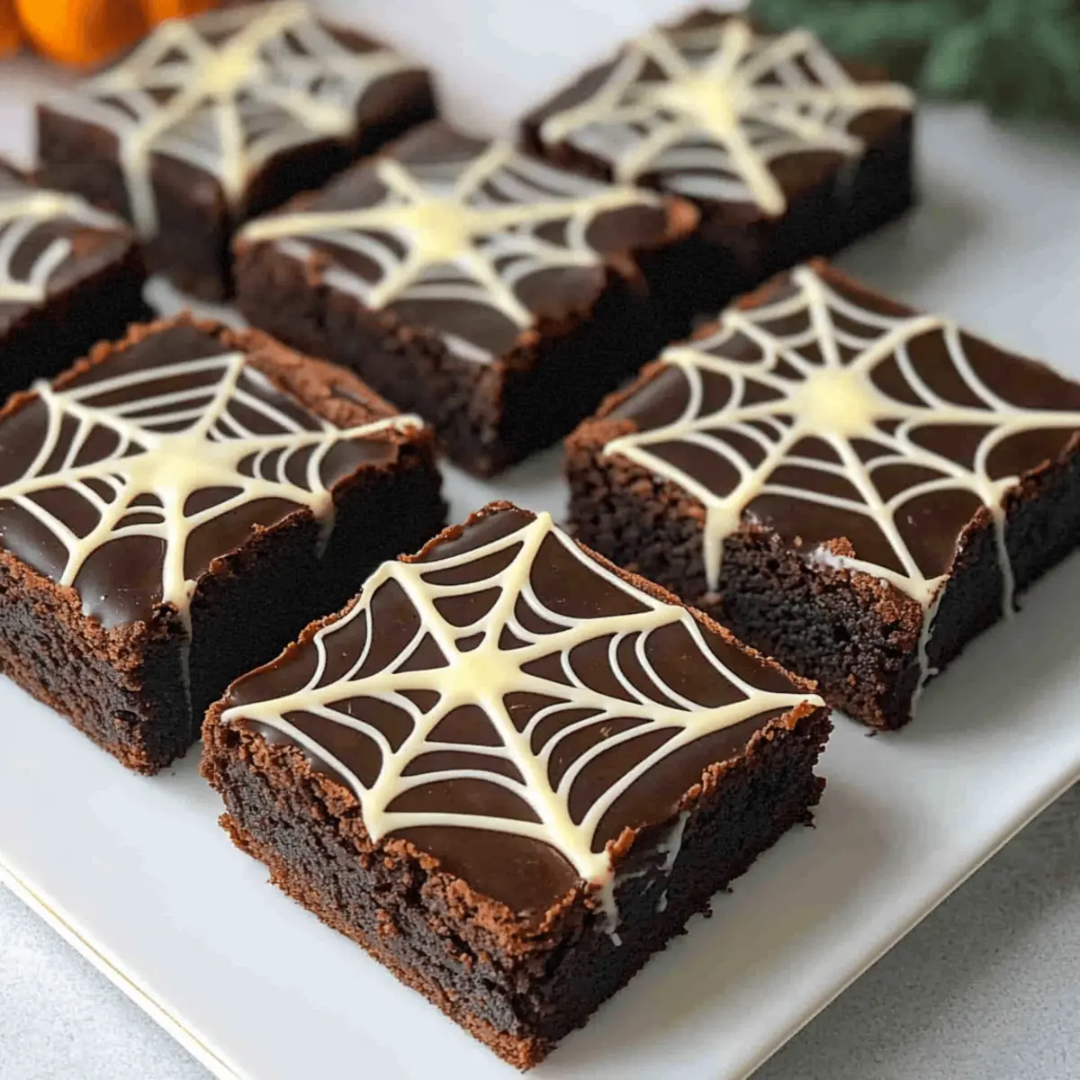 Spooky Spiderweb Brownies