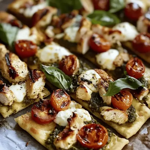 Pesto Chicken Flatbread