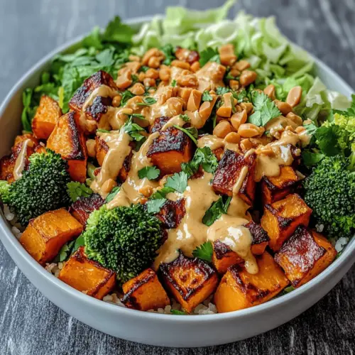 Thai Peanut Sweet Potato Buddha Bowl