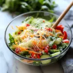 Spring Roll Salad with Spicy Ginger Dressing