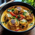 Thai Chicken Meatballs in Coconut Curry