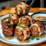 Korean BBQ Meatballs with Spicy Mayo Dip