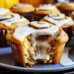 Pumpkin Cinnamon Roll Muffins