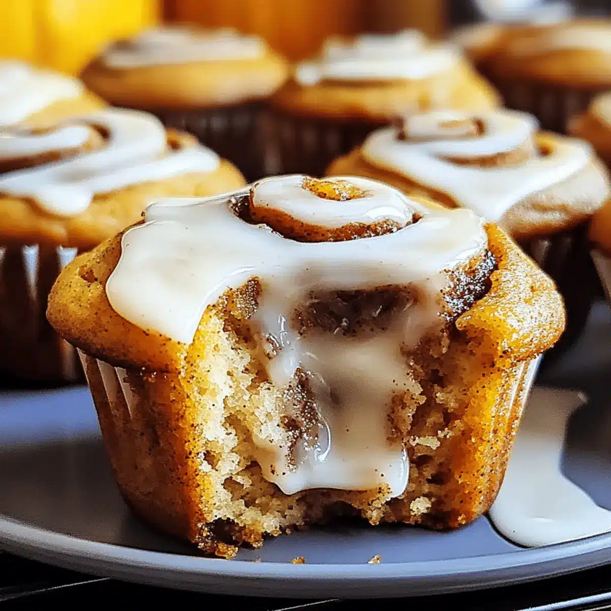 Pumpkin Cinnamon Roll Muffins