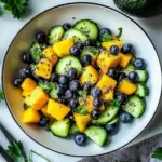 Mango Cucumber Salad with Blueberries and Avocado