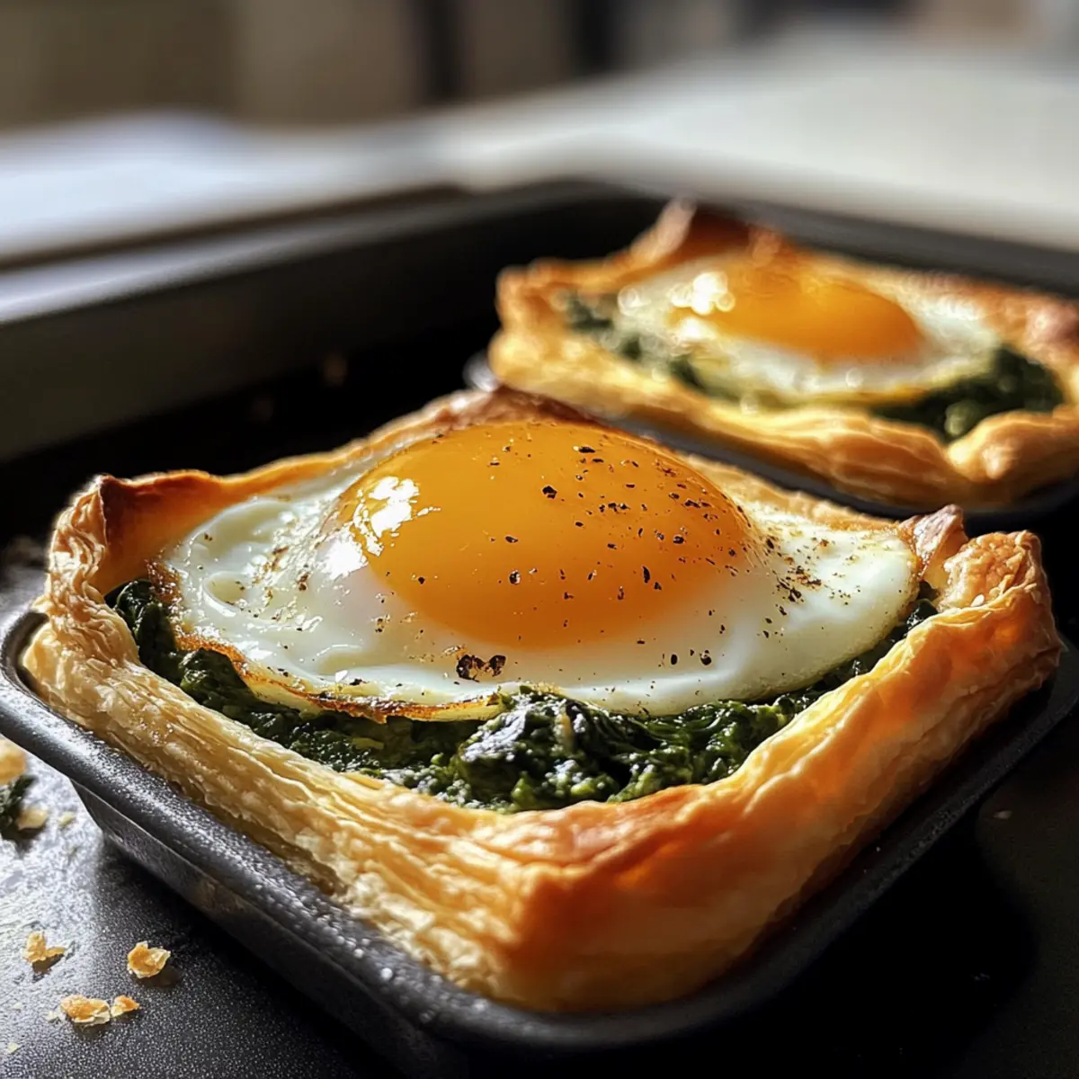 Baked Eggs Napoleon