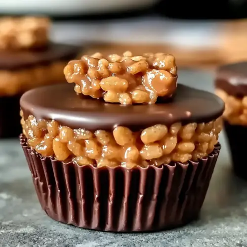 Chocolate Peanut Butter Rice Krispie Cups