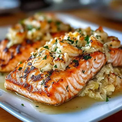 Crab Shrimp Stuffed Salmon