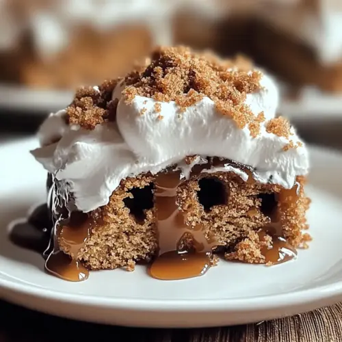 Gingerbread Poke Cake