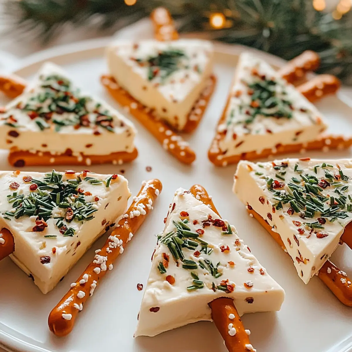 Christmas Tree Cheese Bites