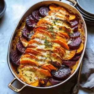 Cheesy Root Vegetable Gratin