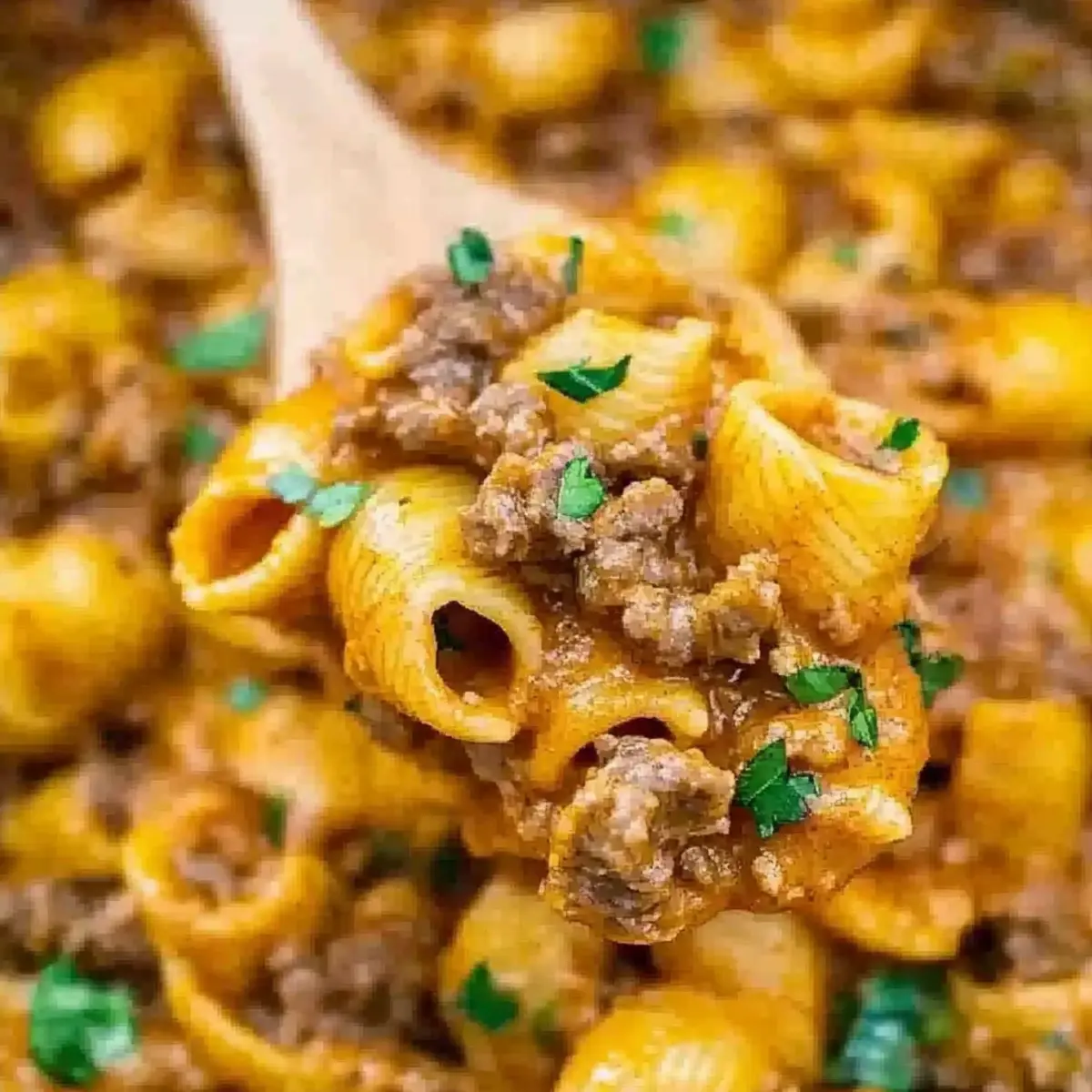 Creamy Beef and Shells