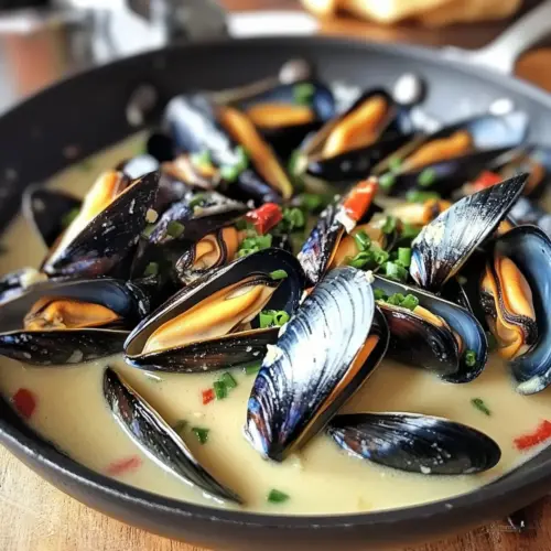Mussels in Garlic Miso Broth
