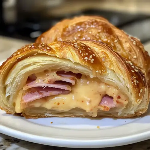 Spicy Buffalo Honey Mustard Ham and Cheese Croissant
