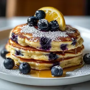 Blueberry Lemon Ricotta Pancakes