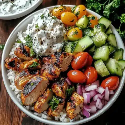 Greek Chicken Gyro Bowls