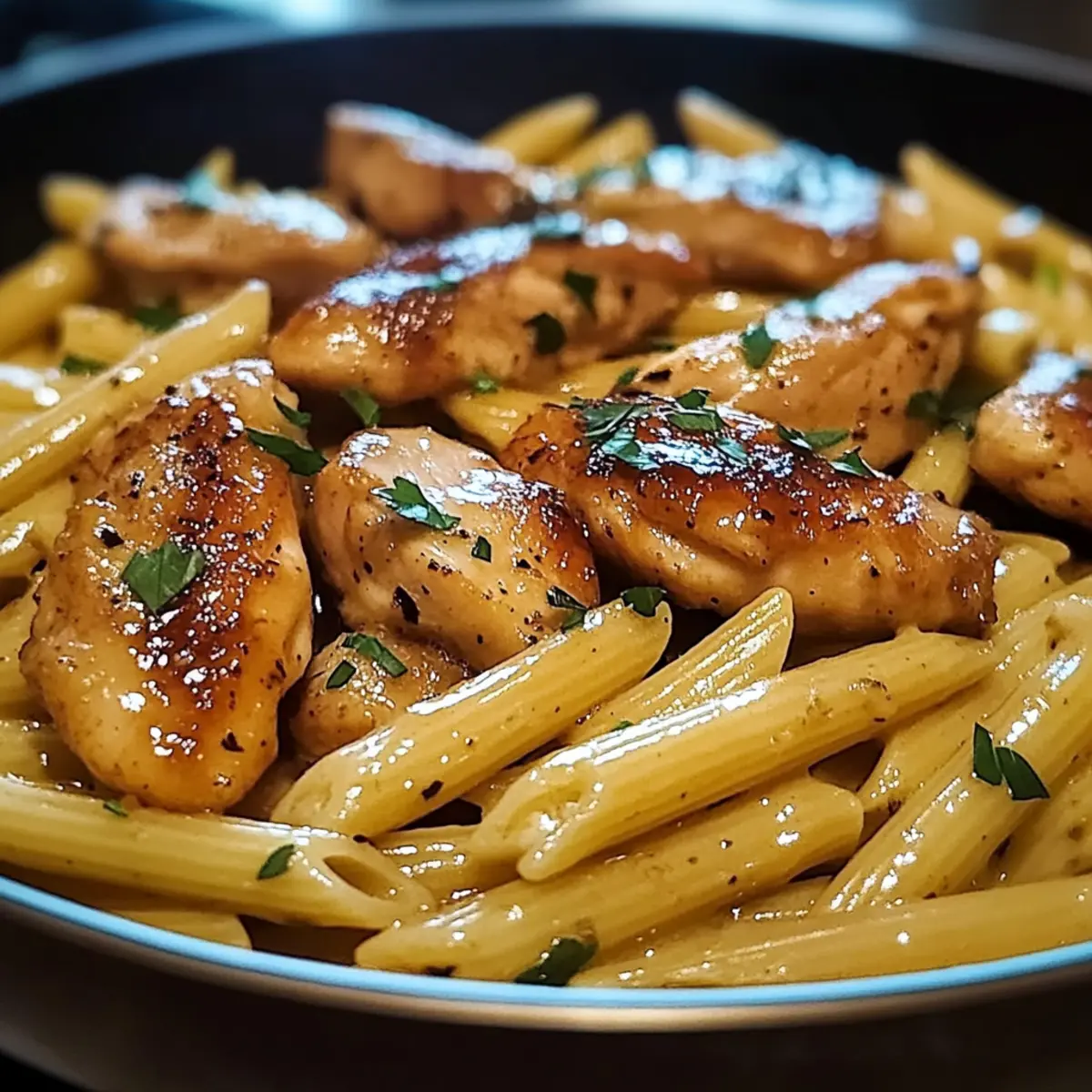 Sticky Smoky Garlic Butter Chicken Pasta