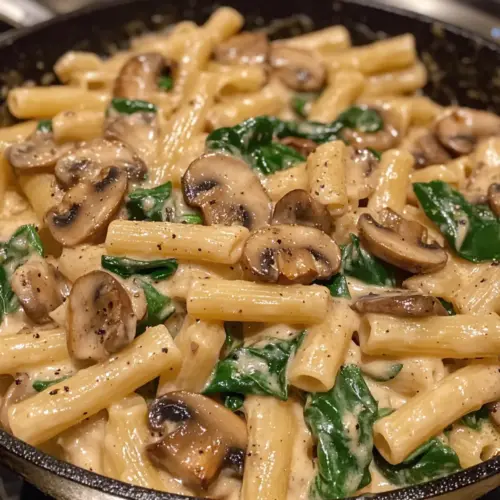 Tuscan Mushroom Pasta Skillet