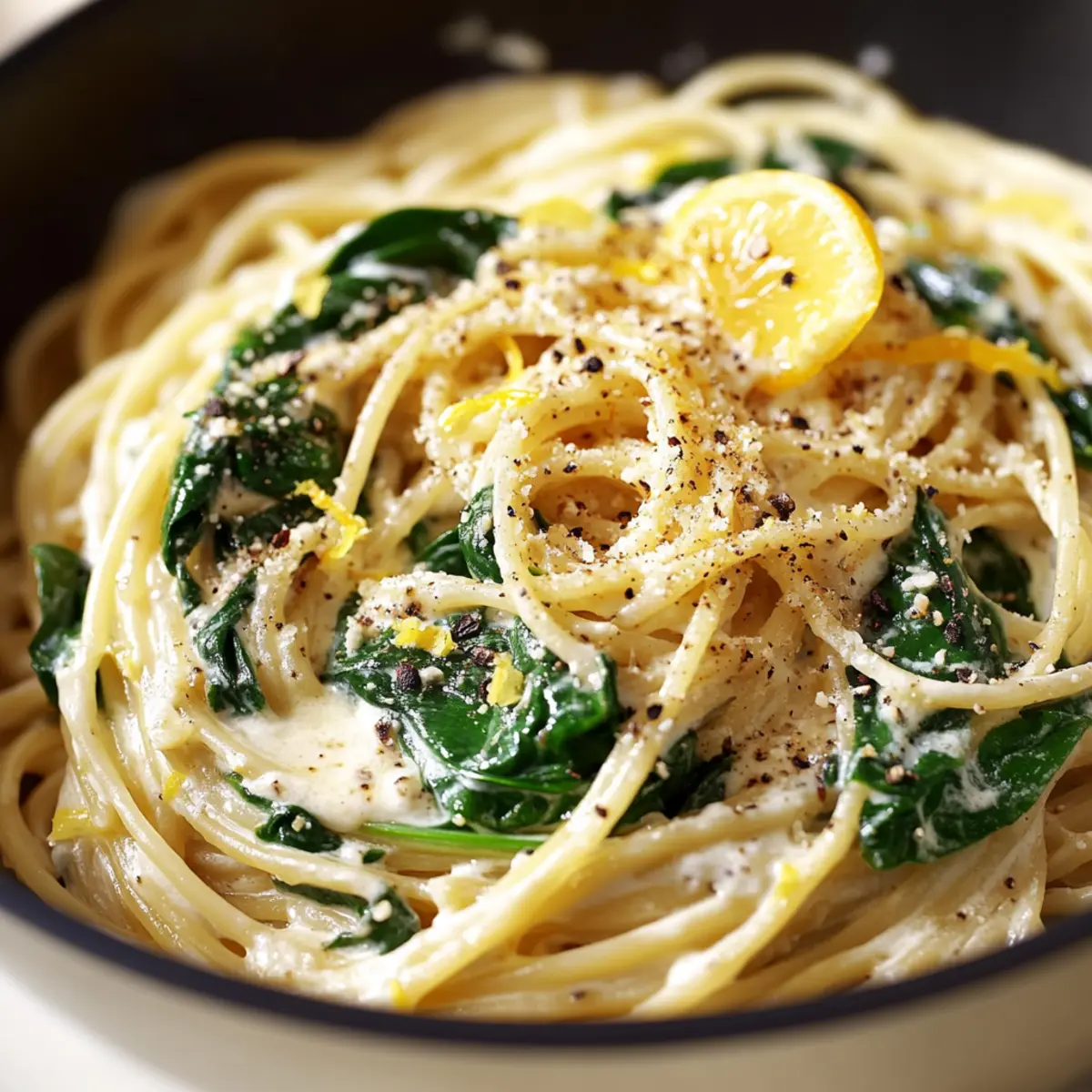 Lemon Ricotta Pasta and Spinach