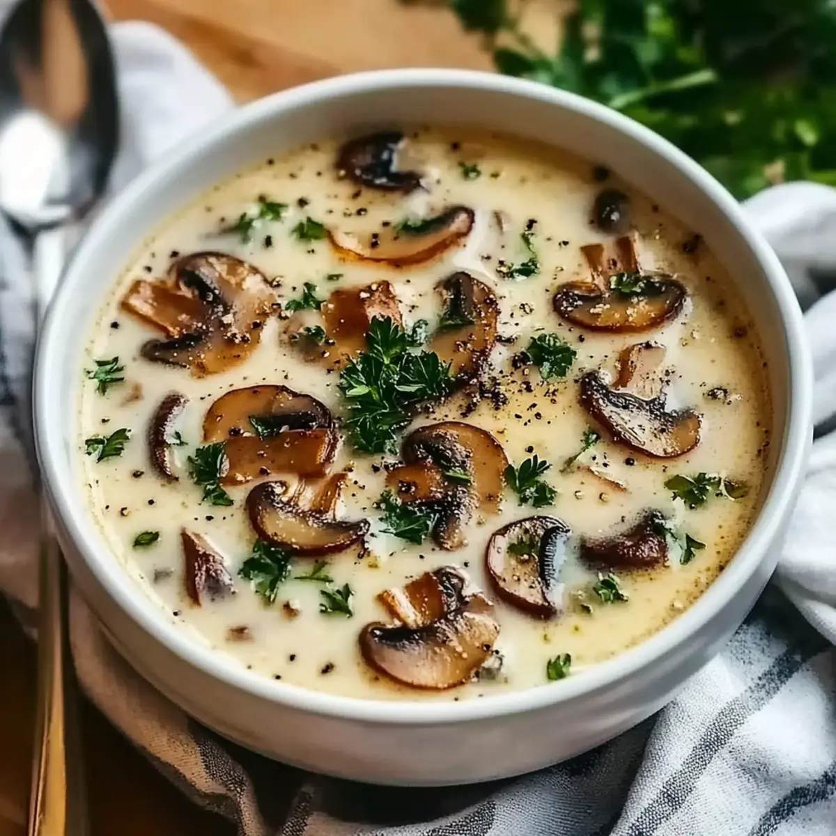 Cottage Cheese Mushroom Soup