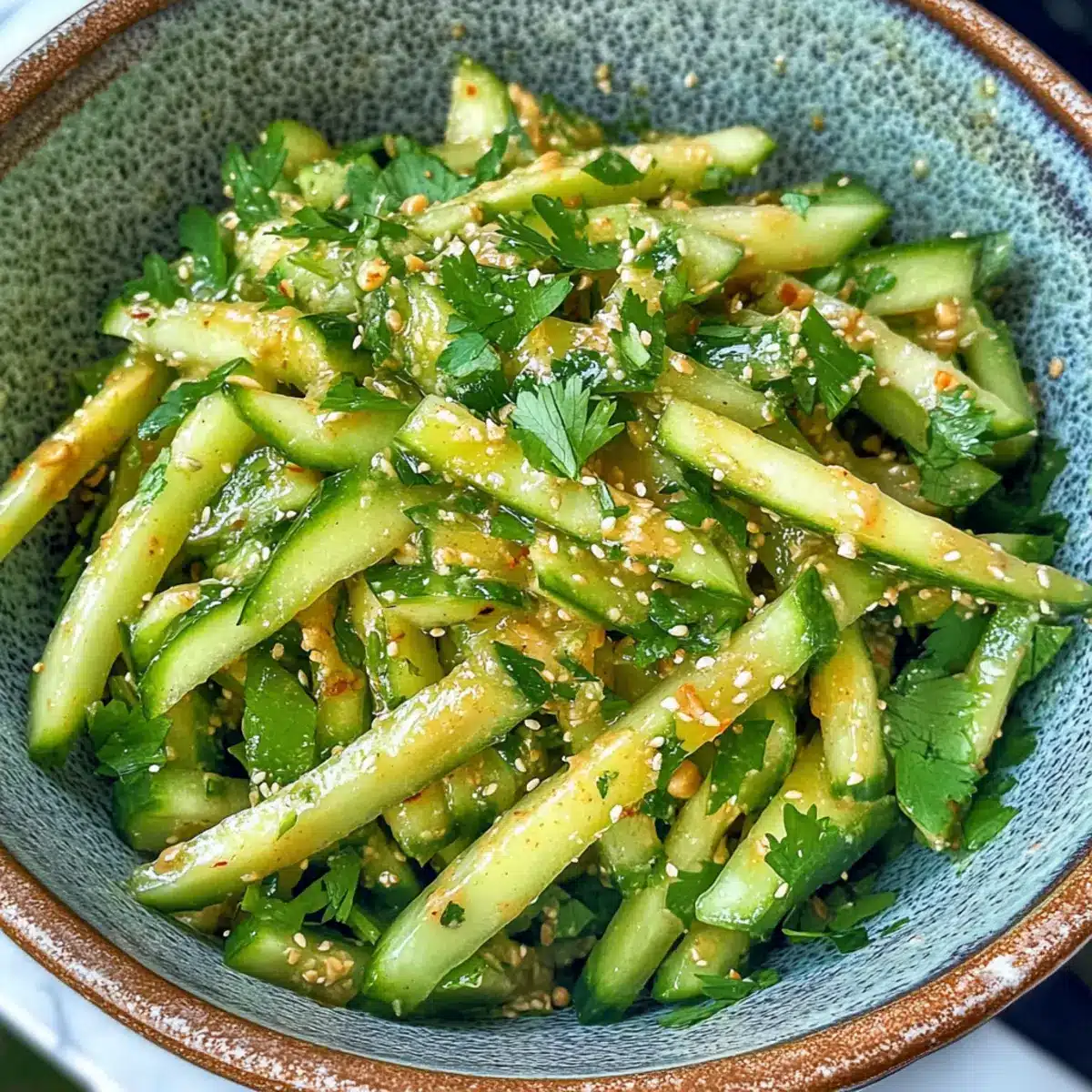 Cucumber Peanut Butter Salad