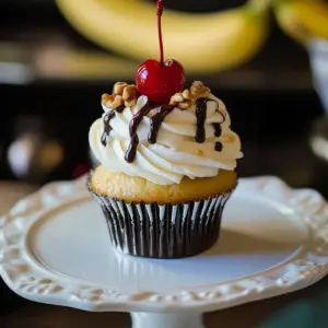 Banana Split Cupcakes