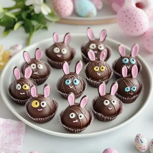 Bunny-Shaped Chocolate Truffles