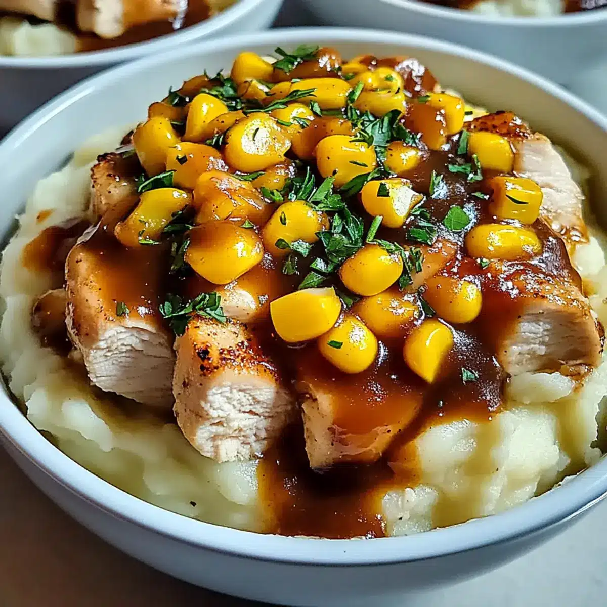 Chicken Mashed Potato Bowls