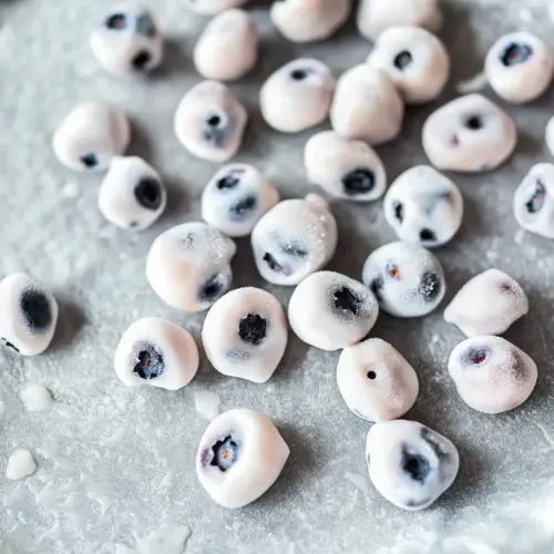 Frozen Yogurt Covered Blueberries
