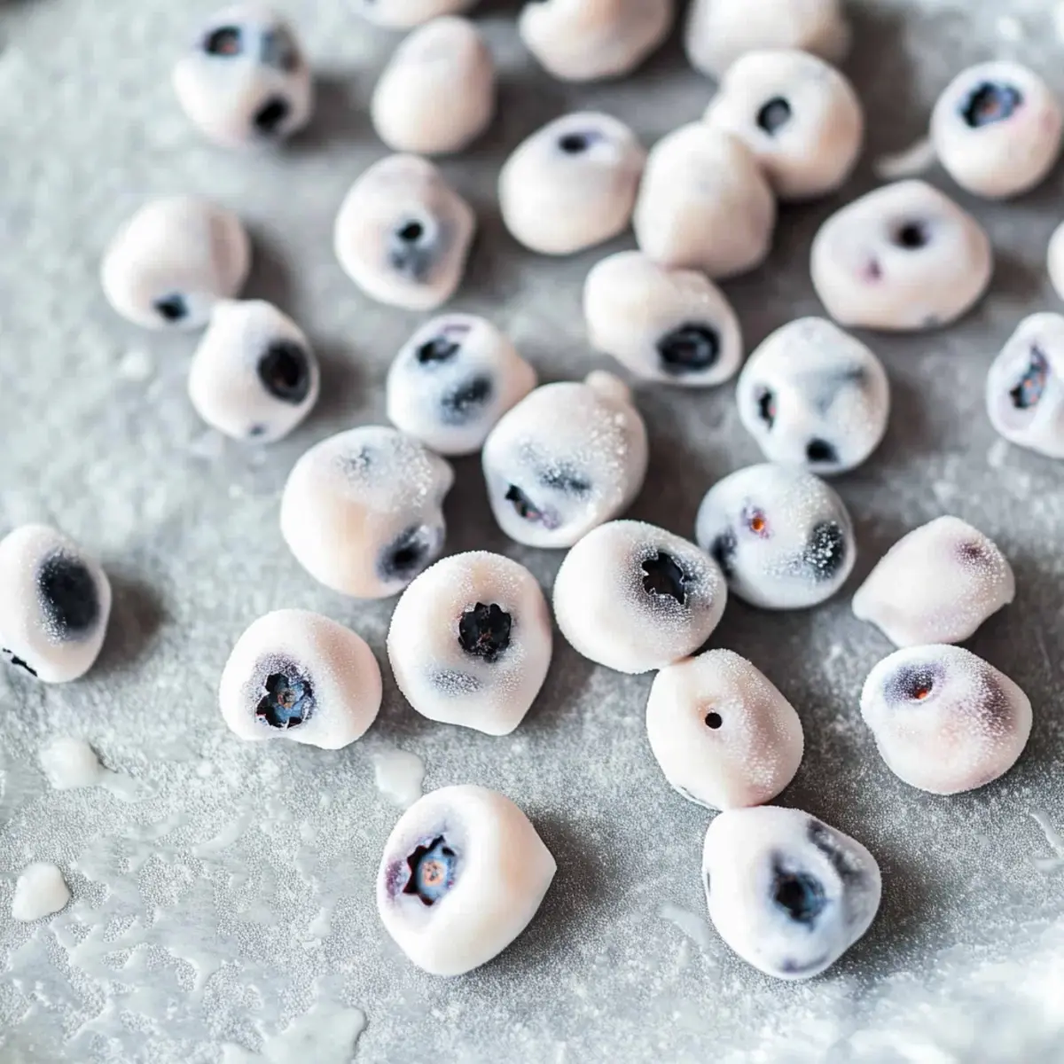 Frozen Yogurt Covered Blueberries