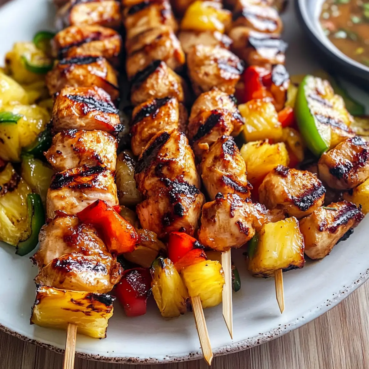 Hawaiian Chicken Skewers