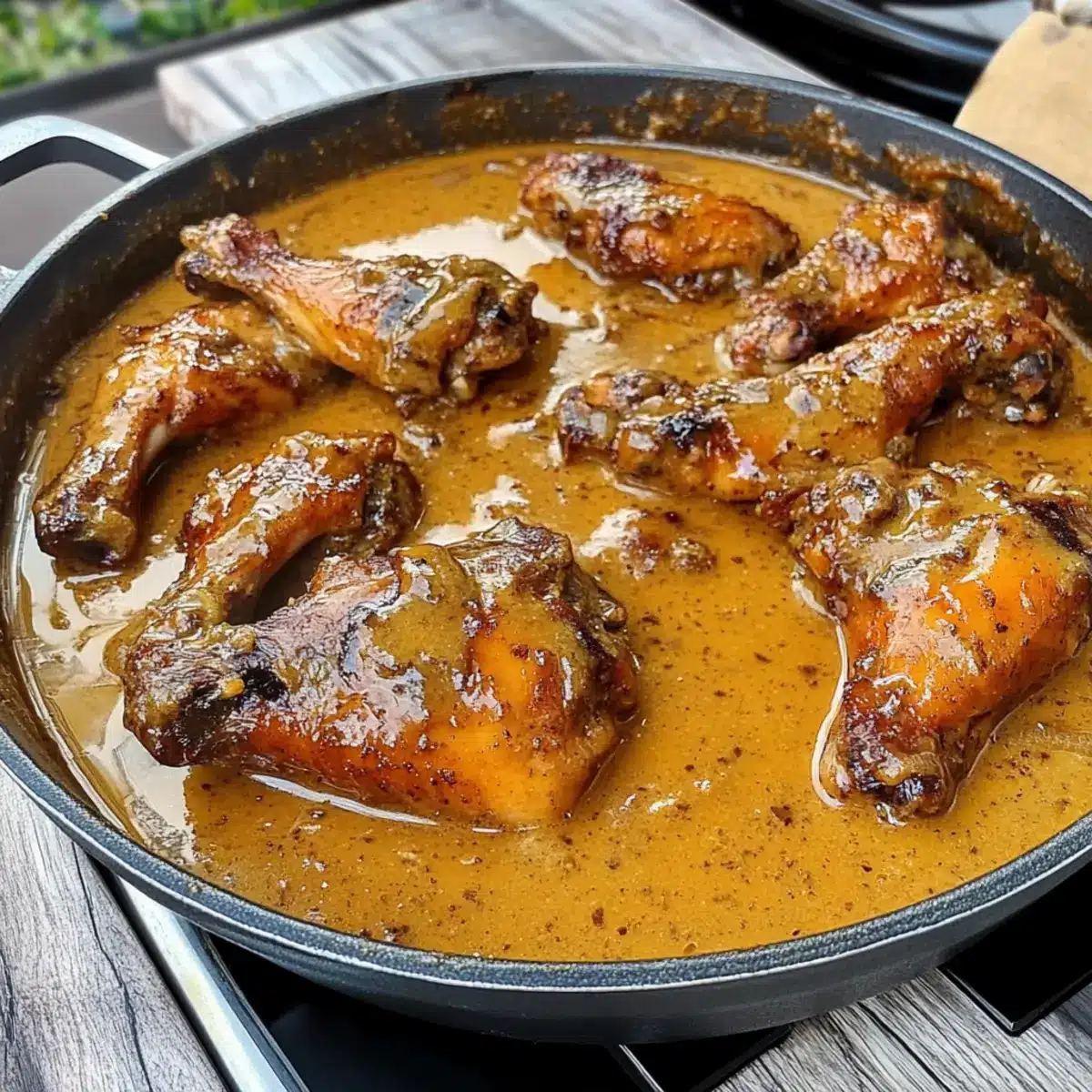 Smothered Chicken Wings