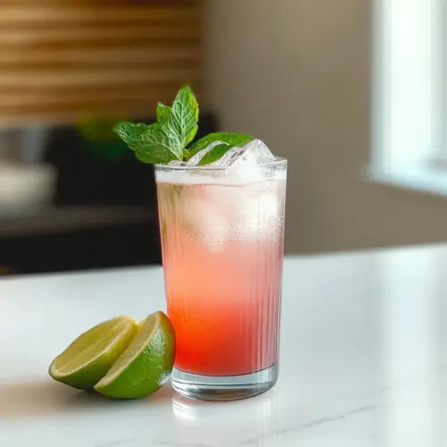 Pink Guava Soda Mocktail