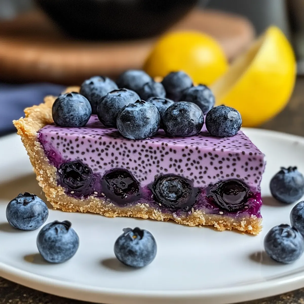 No-Bake Blueberry Chia Seed Pie