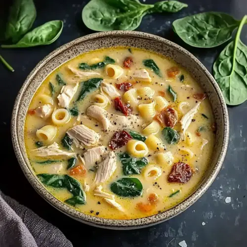 Homemade Marry Me Chicken Soup with Spinach