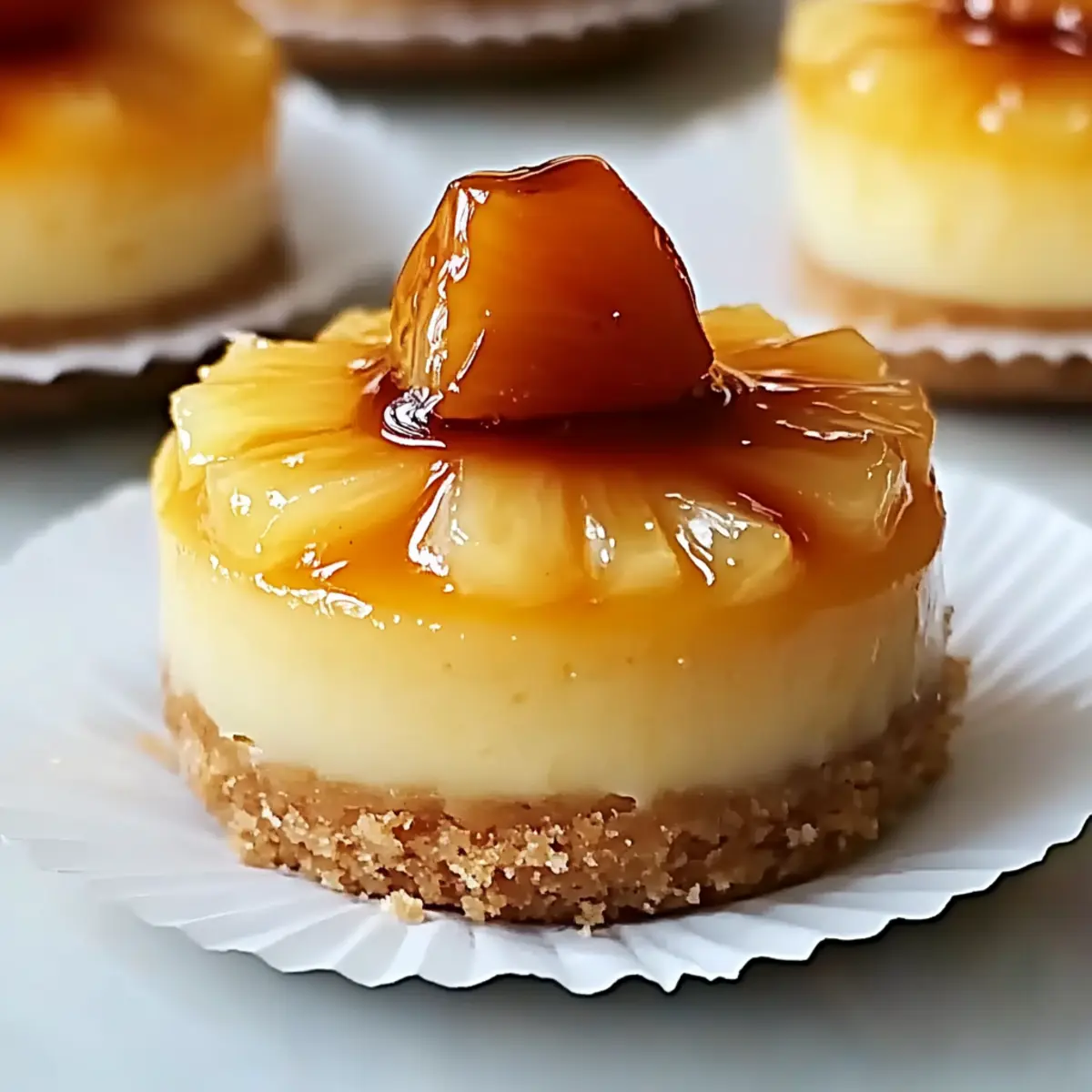 Mini Pineapple Upside-Down Cheesecakes
