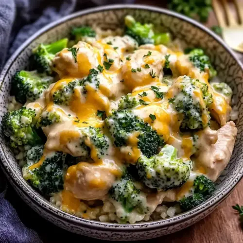 Crockpot Creamy Broccoli Cheddar Chicken
