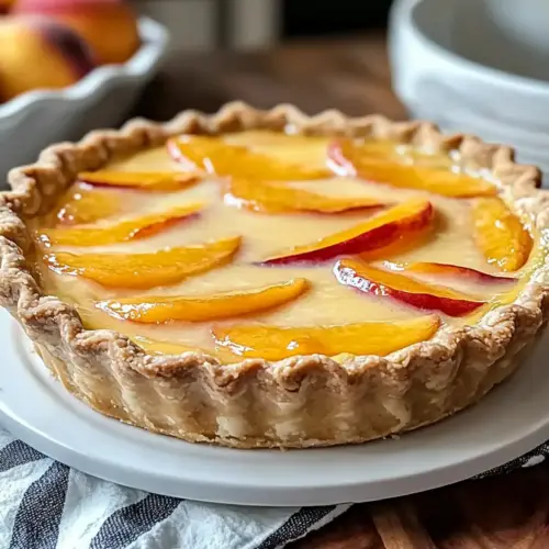 Custard Peach Pie