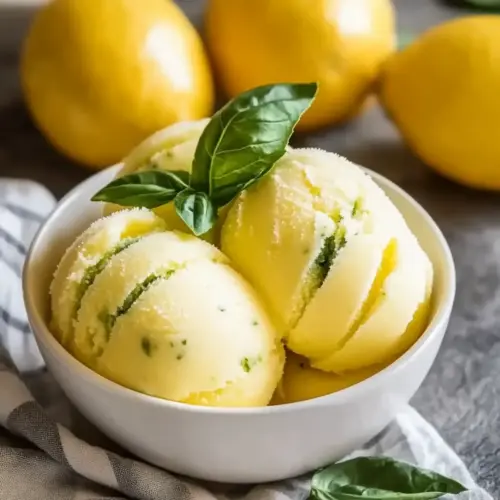 Lemon Basil Sorbet